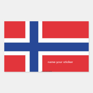 Sticker Rectangulaire Drapeau norvégien