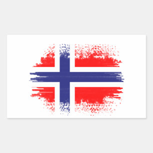 Sticker Rectangulaire Drapeau norvégien