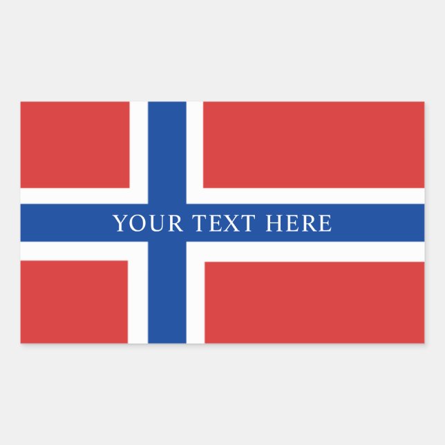 Sticker Rectangulaire Drapeau norvégien (Devant)