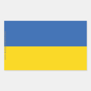 Sticker Rectangulaire Drapeau ordinaire de l'Ukraine