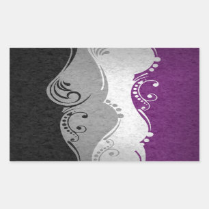 Sticker Rectangulaire Drapeau ornemental d'un sexe