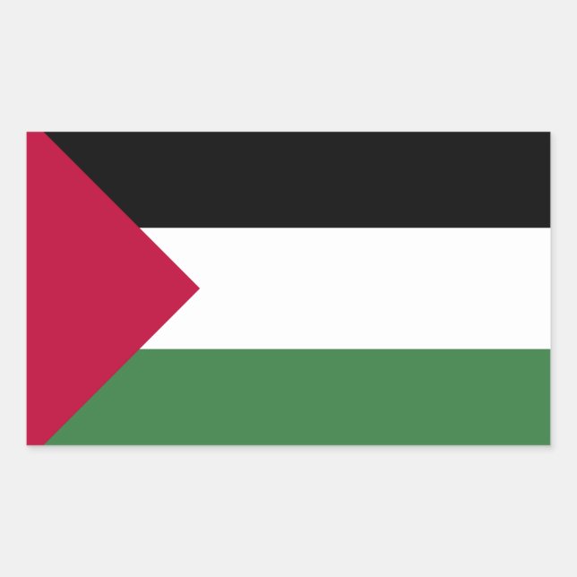 Sticker Rectangulaire Drapeau palestinien (Devant)