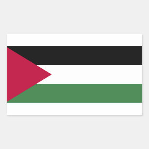 Sticker Rectangulaire Drapeau palestinien