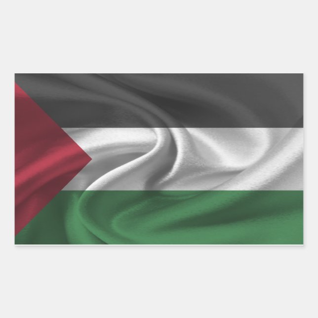 Sticker Rectangulaire Drapeau palestinien (Devant)