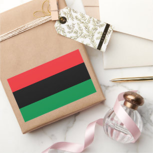 Sticker Rectangulaire Drapeau panafricain, histoire noire afro-américain