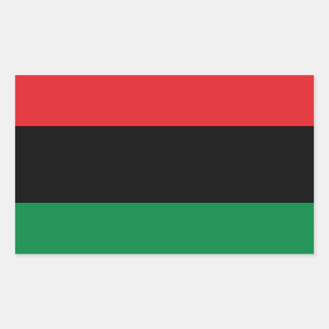 Sticker Rectangulaire Drapeau panafricain UNIA (Devant)