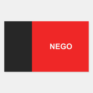 Sticker Rectangulaire Drapeau Paraiba Brésil région province symbole neg