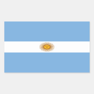 Sticker Rectangulaire Drapeau Patriotique Argentin