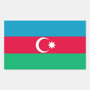 Sticker Rectangulaire Drapeau patriotique azerbaïdjanais