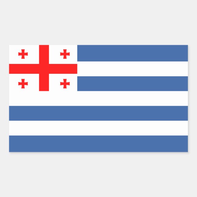 Sticker Rectangulaire Drapeau patriotique d'Adjara (Devant)