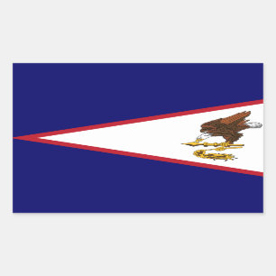 Sticker Rectangulaire Drapeau patriotique des Samoa américaines