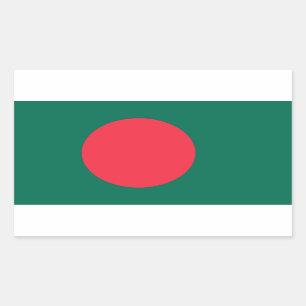 Sticker Rectangulaire Drapeau patriotique du Bangladesh