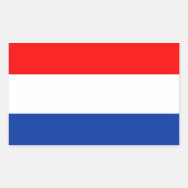 Sticker Rectangulaire Drapeau Pays-Bas (Devant)