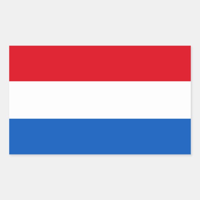 Sticker Rectangulaire Drapeau Pays-Bas Holland (Devant)
