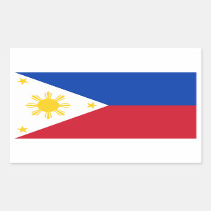 Sticker Rectangulaire Drapeau philippin