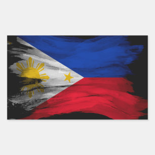 Sticker Rectangulaire Drapeau philippin bracelet, drapeau national