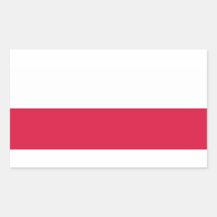Sticker Rectangulaire Drapeau polonais Flaga Polski