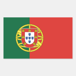 Sticker Rectangulaire Drapeau portugais
