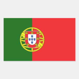 Sticker Rectangulaire Drapeau portugais