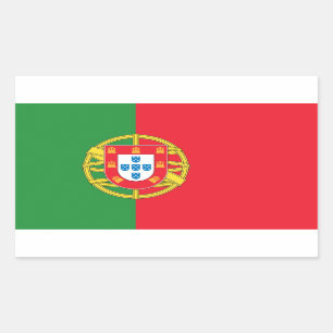 Sticker Rectangulaire Drapeau Portugal