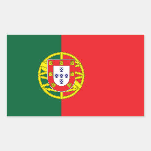 Sticker Rectangulaire Drapeau Portugal