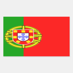 Sticker Rectangulaire Drapeau Portugal