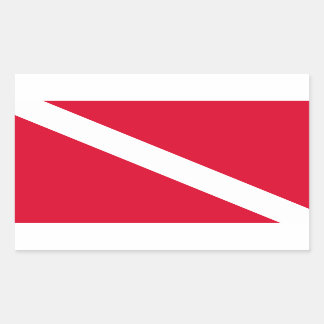 Sticker Rectangulaire Drapeau pour Plongée