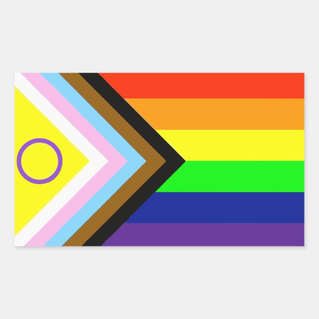 STICKER RECTANGULAIRE DRAPEAU PRIX LGBTQI (Devant)