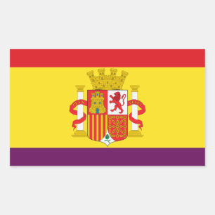 Sticker Rectangulaire Drapeau républicain espagnol - Bandera República E