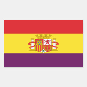 Sticker Rectangulaire Drapeau républicain espagnol - Bandera República E
