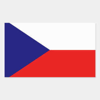 Sticker Rectangulaire Drapeau République tchèque