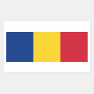 Sticker Rectangulaire Drapeau Roumanie/Roumanie