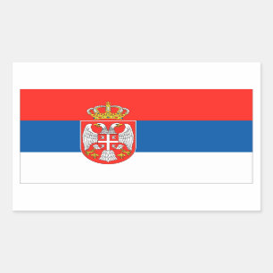 Sticker Rectangulaire Drapeau Serbie