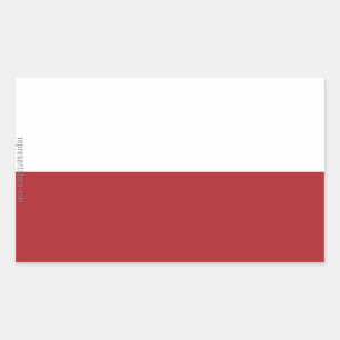 Sticker Rectangulaire Drapeau simple de la Pologne