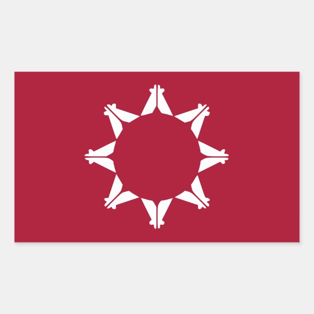 Sticker Rectangulaire Drapeau sioux oglala lakota (Devant)