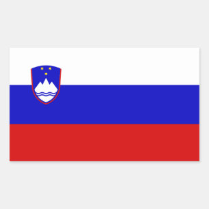 Sticker Rectangulaire Drapeau slovène, Drapeau de Slovénie