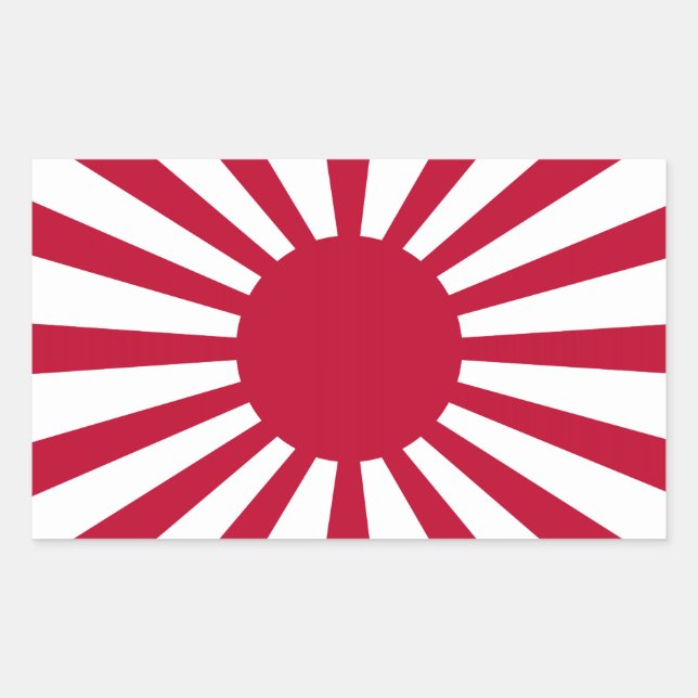 Sticker Rectangulaire Drapeau solaire japonais (Devant)