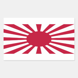 Sticker Rectangulaire Drapeau solaire japonais