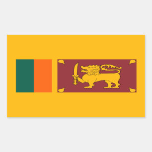 Sticker Rectangulaire Drapeau Sri Lanka