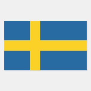Sticker Rectangulaire Drapeau suédois