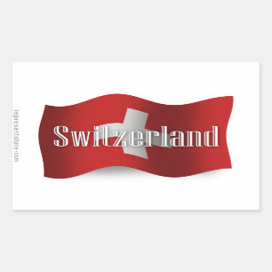 Sticker Rectangulaire Drapeau suisse