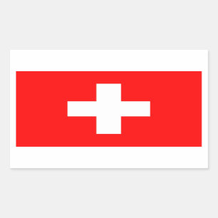 Sticker Rectangulaire Drapeau Suisse