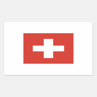 Sticker Rectangulaire Drapeau Suisse/Suisse