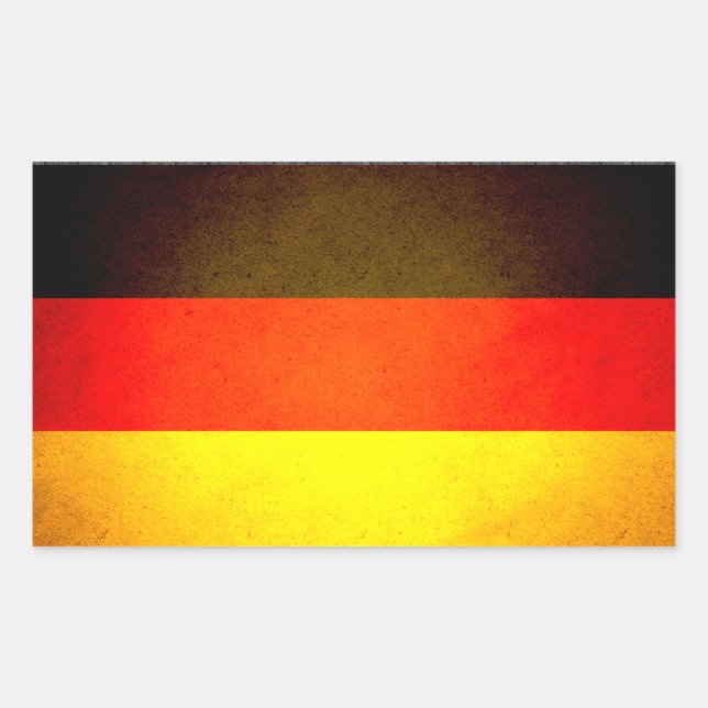 Sticker Rectangulaire Drapeau Sun embrassé Allemagne (Devant)