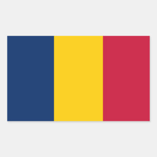 Sticker Rectangulaire Drapeau Tchad