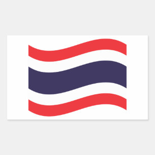 Sticker Rectangulaire Drapeau thaïlandais