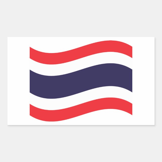 Sticker Rectangulaire Drapeau thaïlandais (Devant)