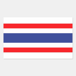 Sticker Rectangulaire Drapeau Thaïlande