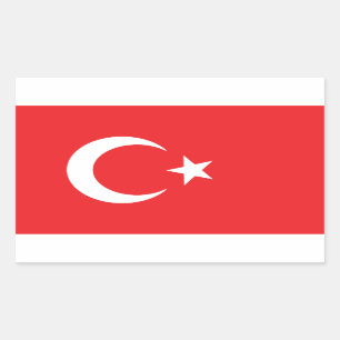 Sticker Rectangulaire Drapeau turc