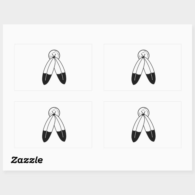 Sticker Rectangulaire Drapeau Two-Spirit (Feuille)